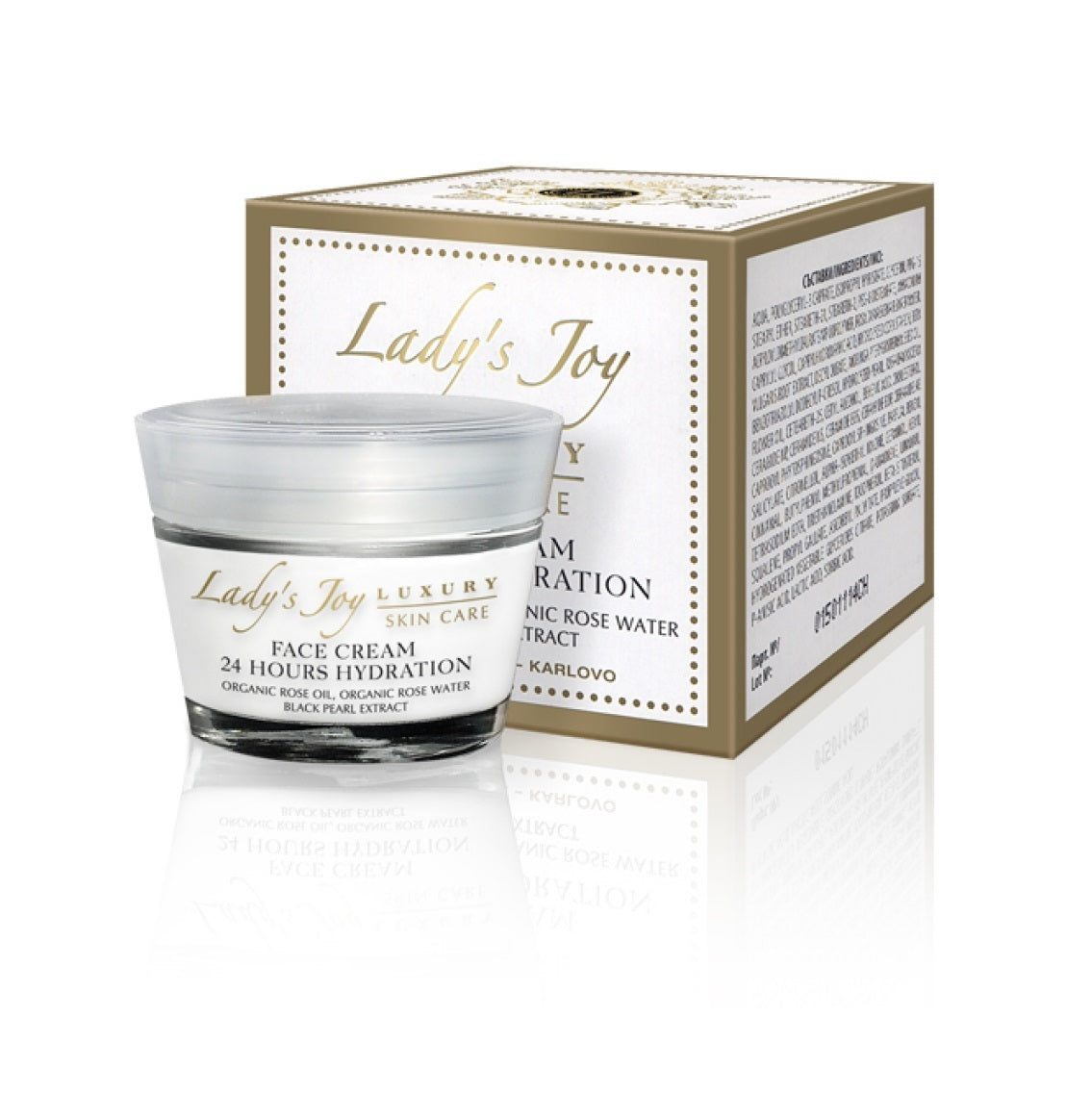 FACE CREAM 24 HOURS HYDRATION WITH ORGANIC ROSE OIL AND ORGANIC ROSE WATER “LADY’S JOY LUXURY SKIN CARE" 50 ml