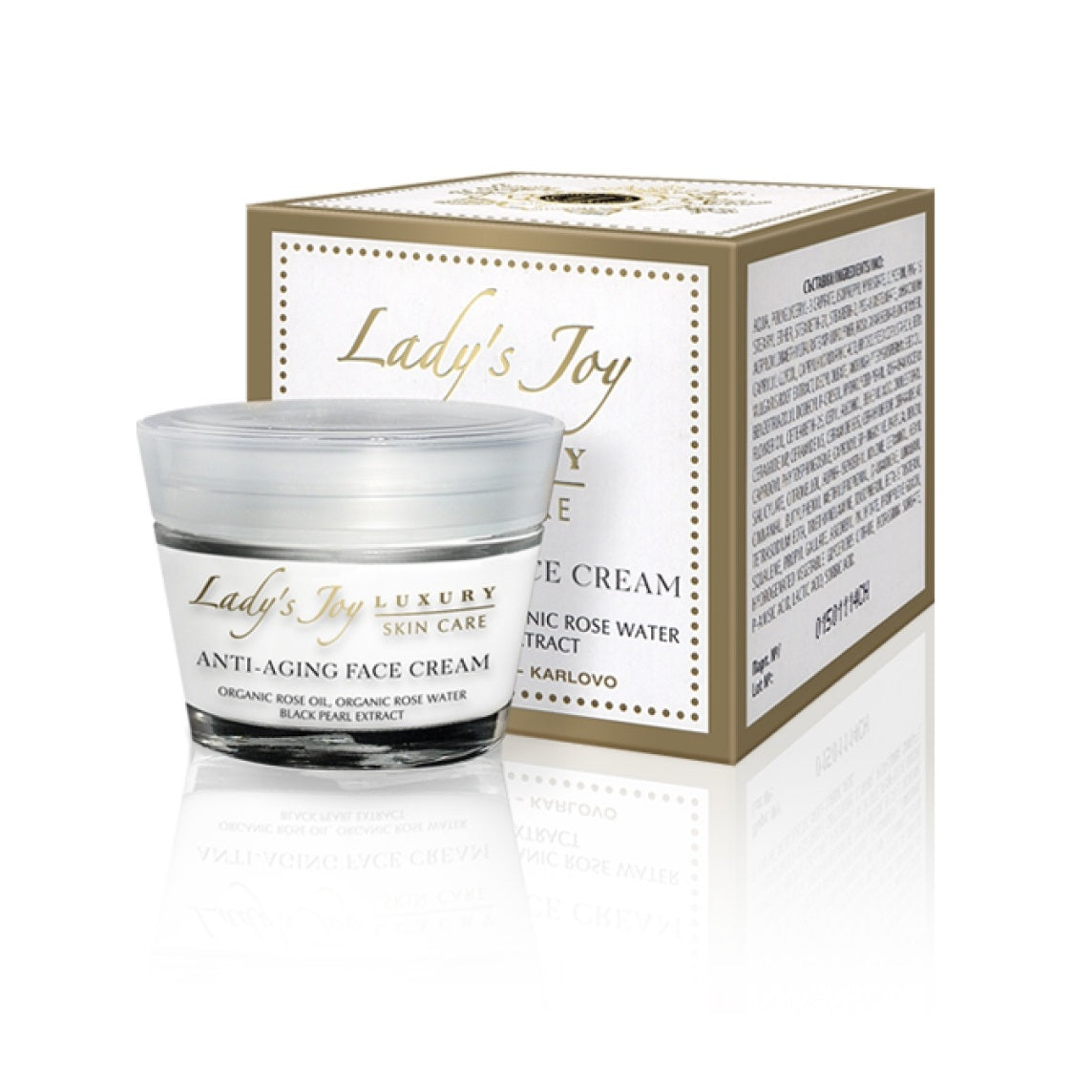 ANTI-AGING FACE CREAM WITH ORGANIC ROSE OIL AND ORGANIC ROSE WATER “LADY’S JOY LUXURY SKIN CARE" 50 ml