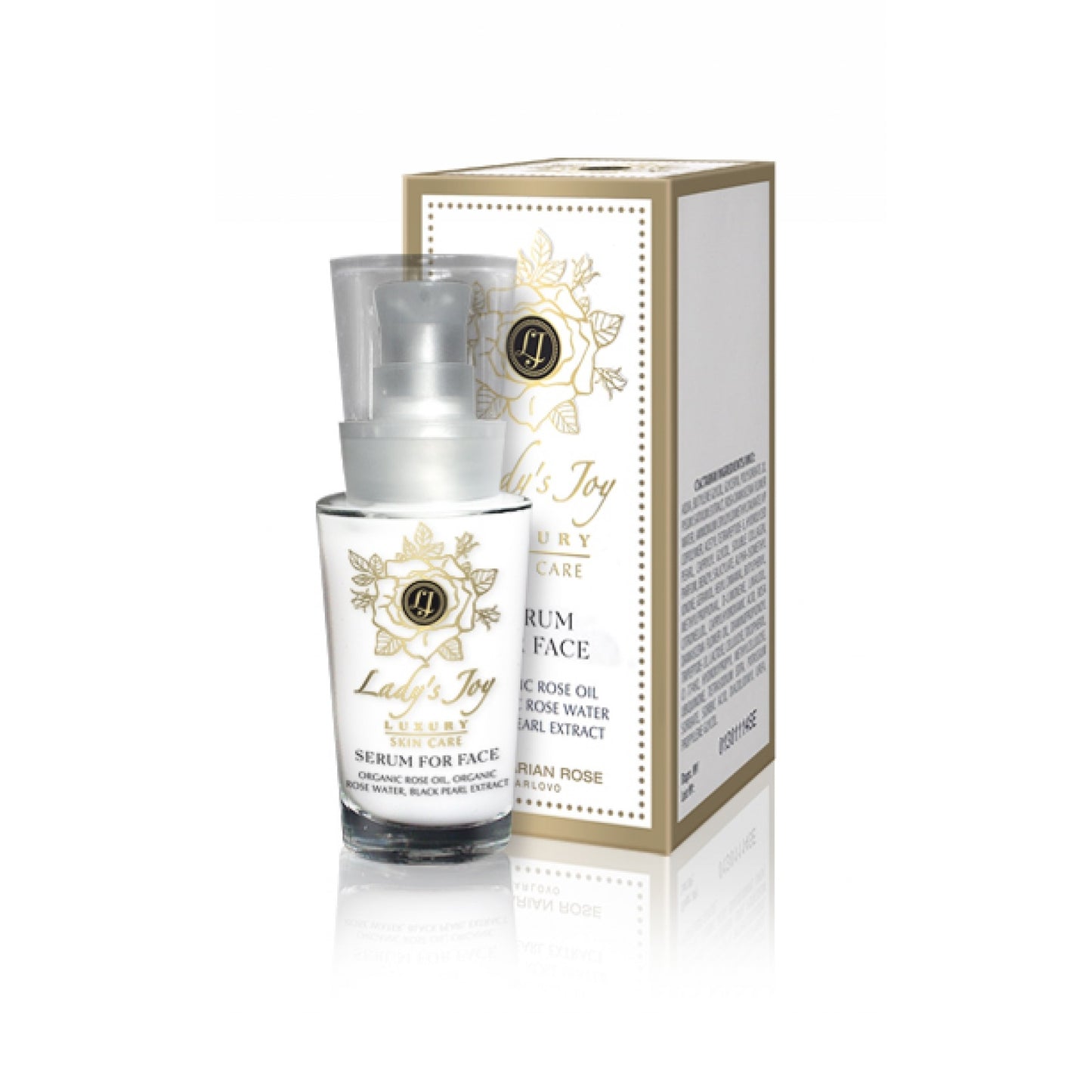 FACE SERUM WITH ORGANIC ROSE OIL AND ORGANIC ROSE WATER “LADY’S JOY LUXURY SKIN CARE" 30 ml